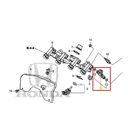 Jogo de 4 bicos injetores Civic 2017 a 2021 motor 2.0