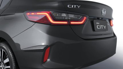 Protetor de para-choque lateral traseiro City Sedan Preto Cristal