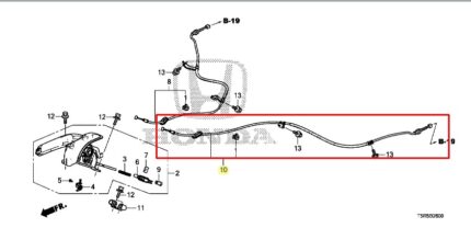 Cabo freio de mão lado esq Fit 2019